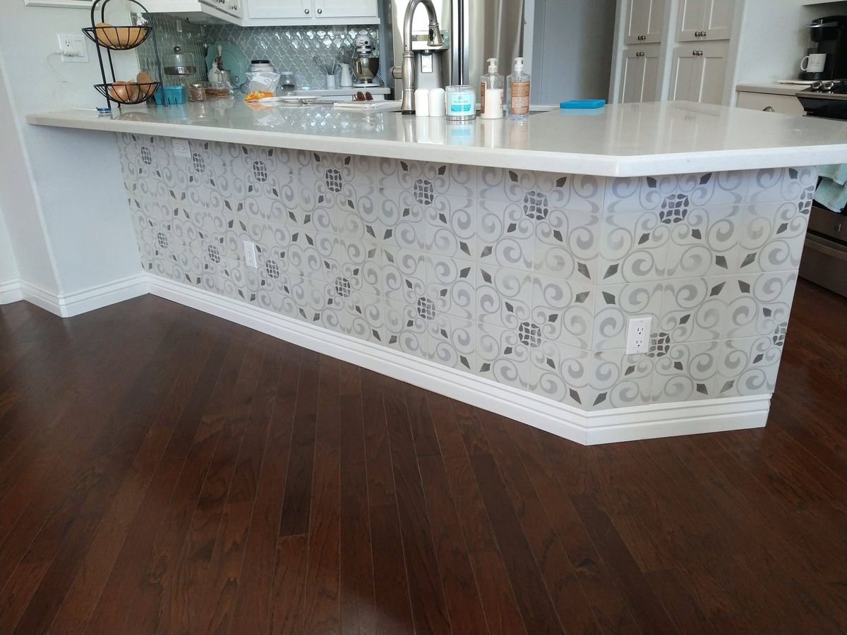 Tiled feature wall