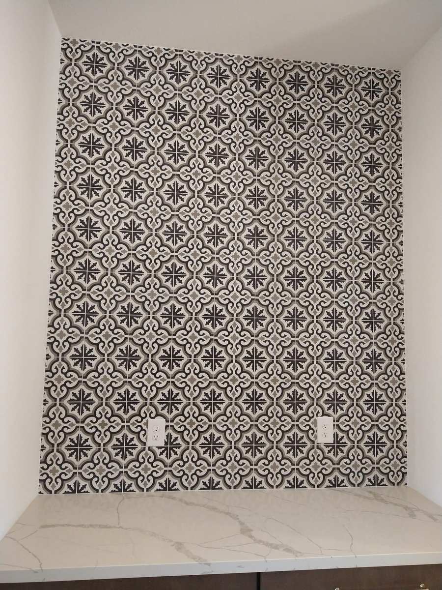 Tiled feature wall