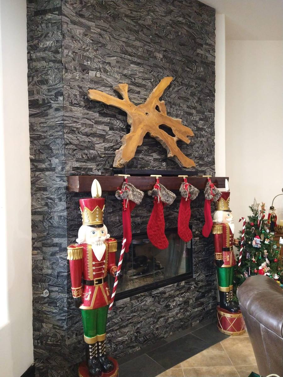 Custom fireplace tile by PhD Home Solutions